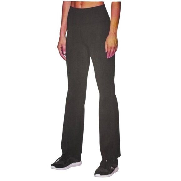 RBX Women's Brushed Back Fleece Bootcut Pants With Floating Pockets Black Size M - Picture 1 of 9
